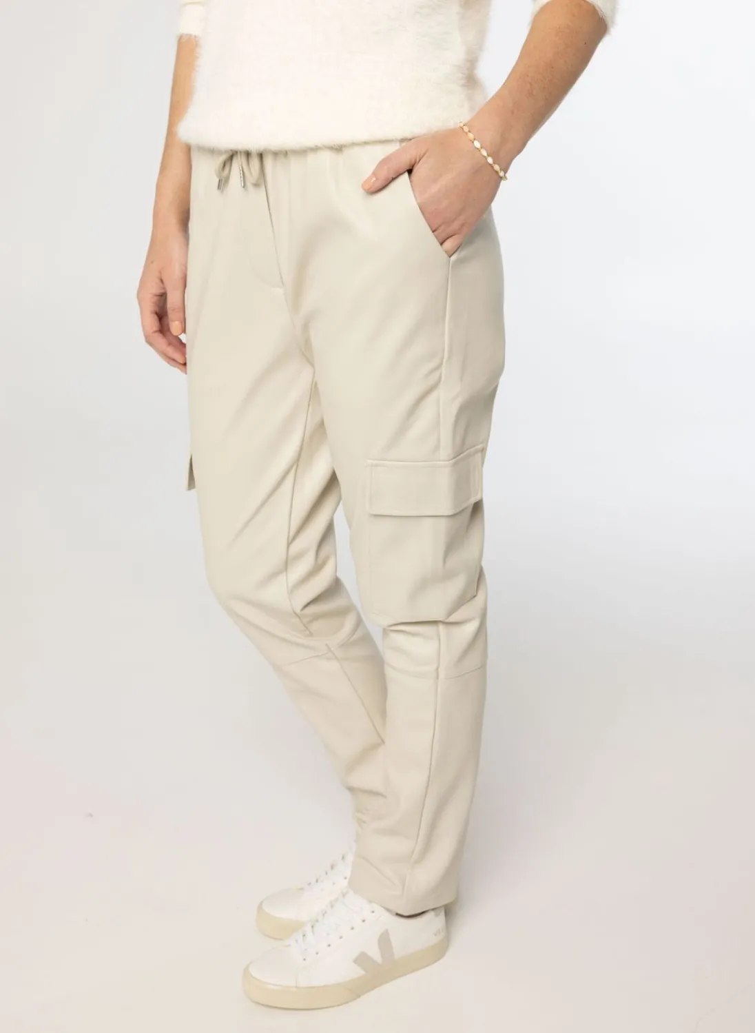 Beige Cargobroek-Norah Sale
