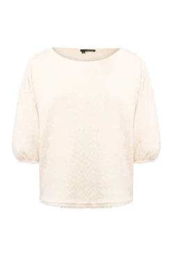 Beige Fluffy Trui-Norah Clearance