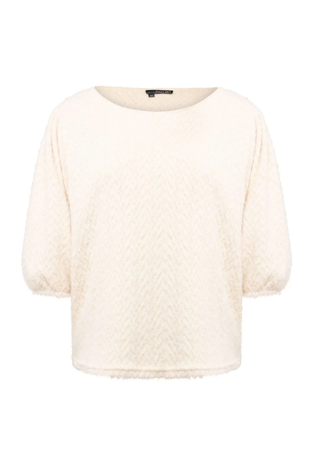 Beige Fluffy Trui-Norah Clearance