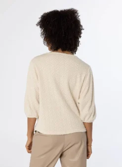 Beige Fluffy Trui-Norah Clearance