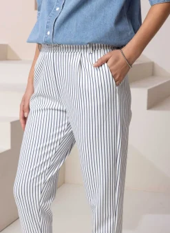 /Blauw Gestreepte Jogger-Norah Best