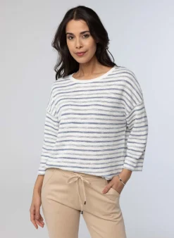 Blauwe Trui Gestreept-Norah Clearance