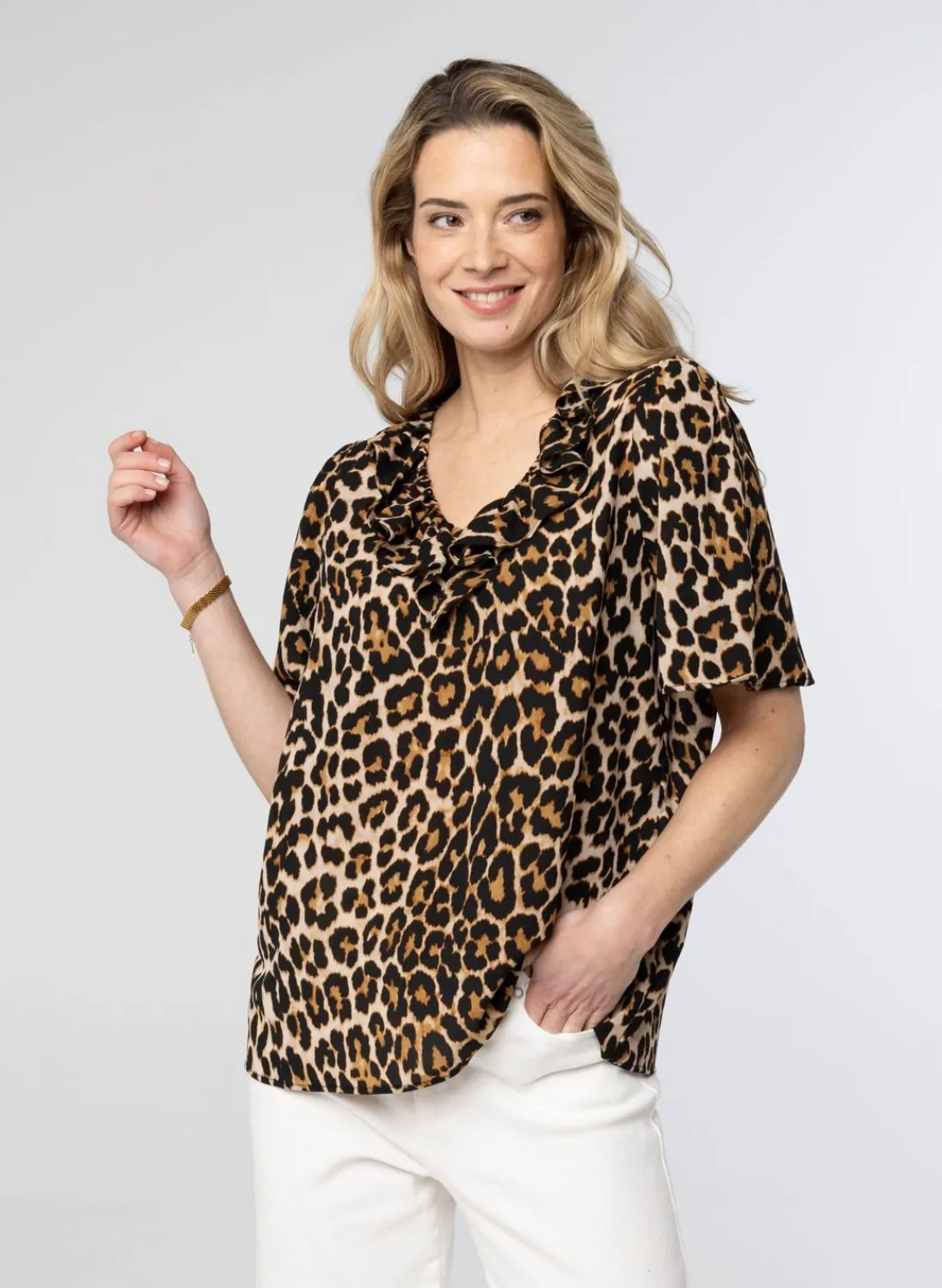 Blouse Met Panterprint-Norah Hot