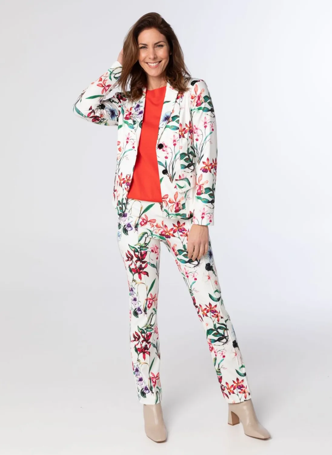 Broek Met Levendige Bloemenprint-Norah Hot