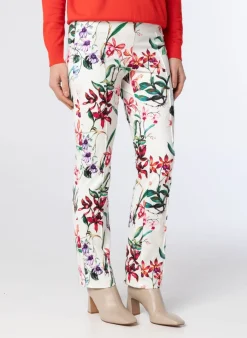 Broek Met Levendige Bloemenprint-Norah Hot