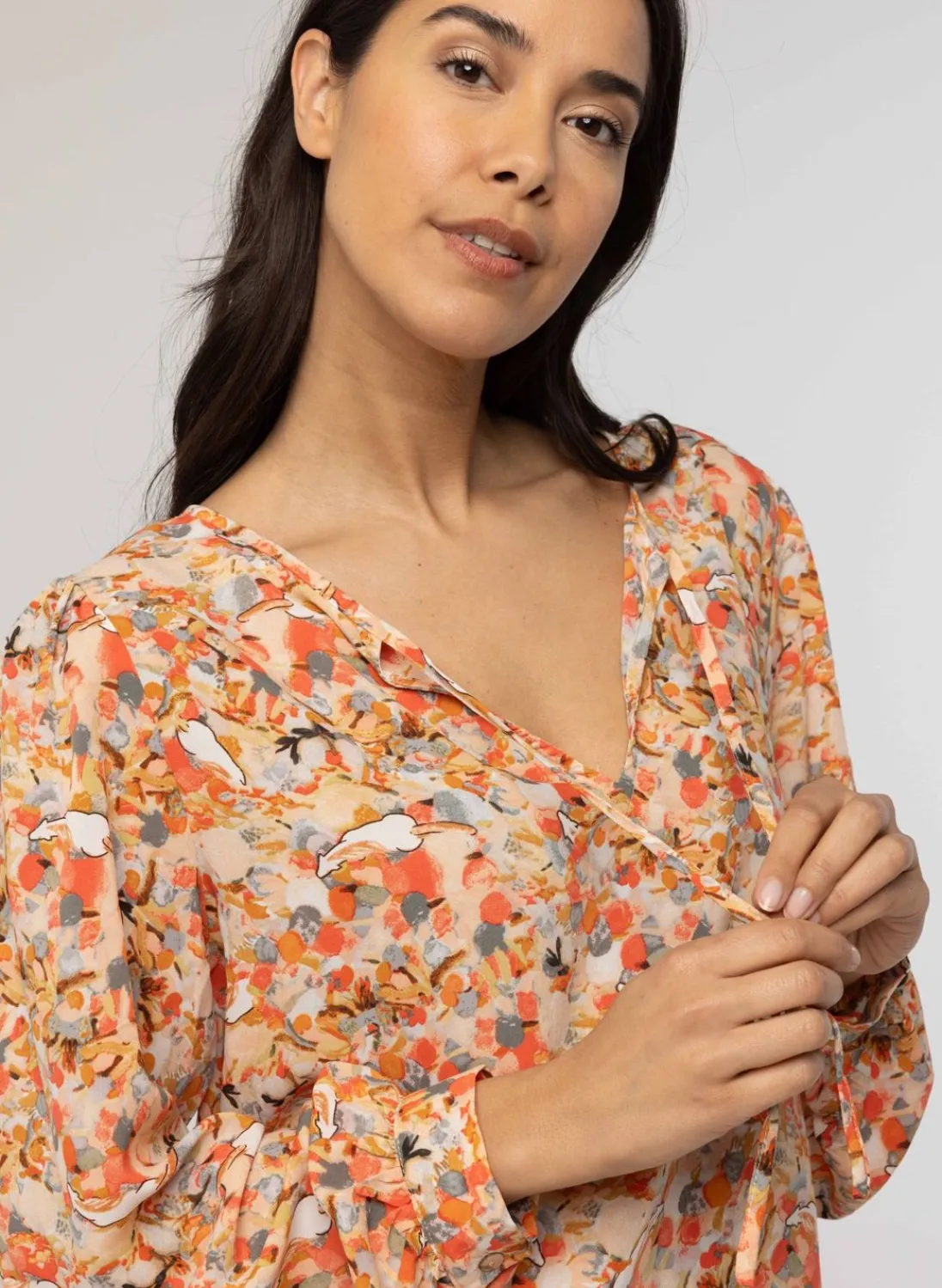 E Blouse Met Koordjes-Norah Sale