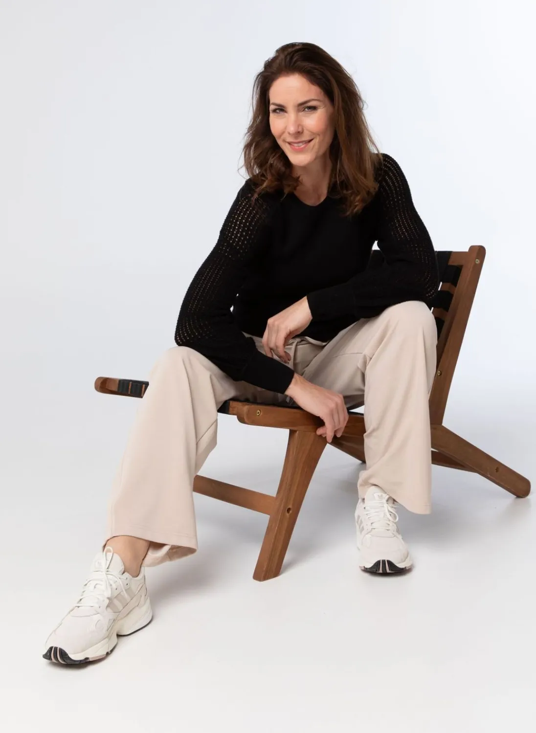 E Trui Met Gebreide Mouwen-Norah Discount