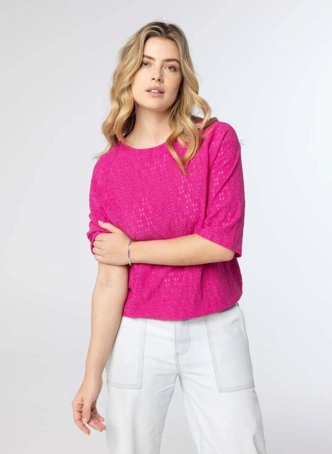 Fuchsia Shirt Embroidery-Norah Sale