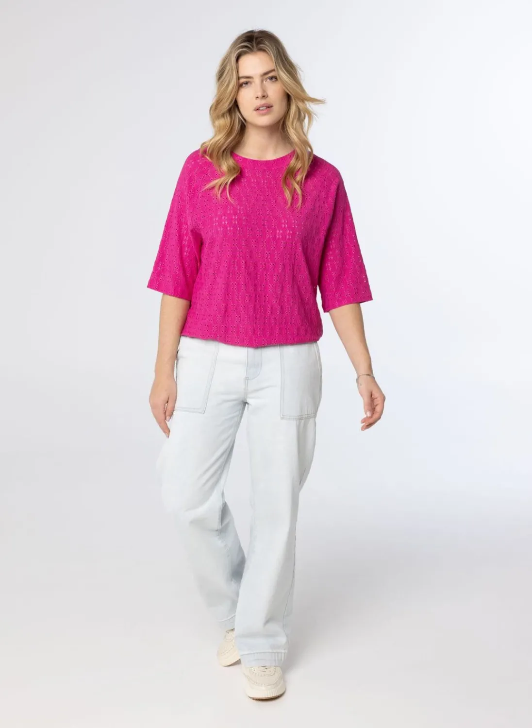 Fuchsia Shirt Embroidery-Norah Sale