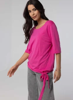 Fuchsia Shirt Met Strik-Norah