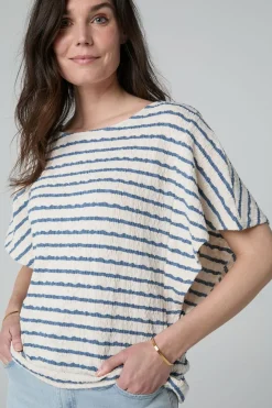 Gestreept Shirt /Ecru-Norah Hot