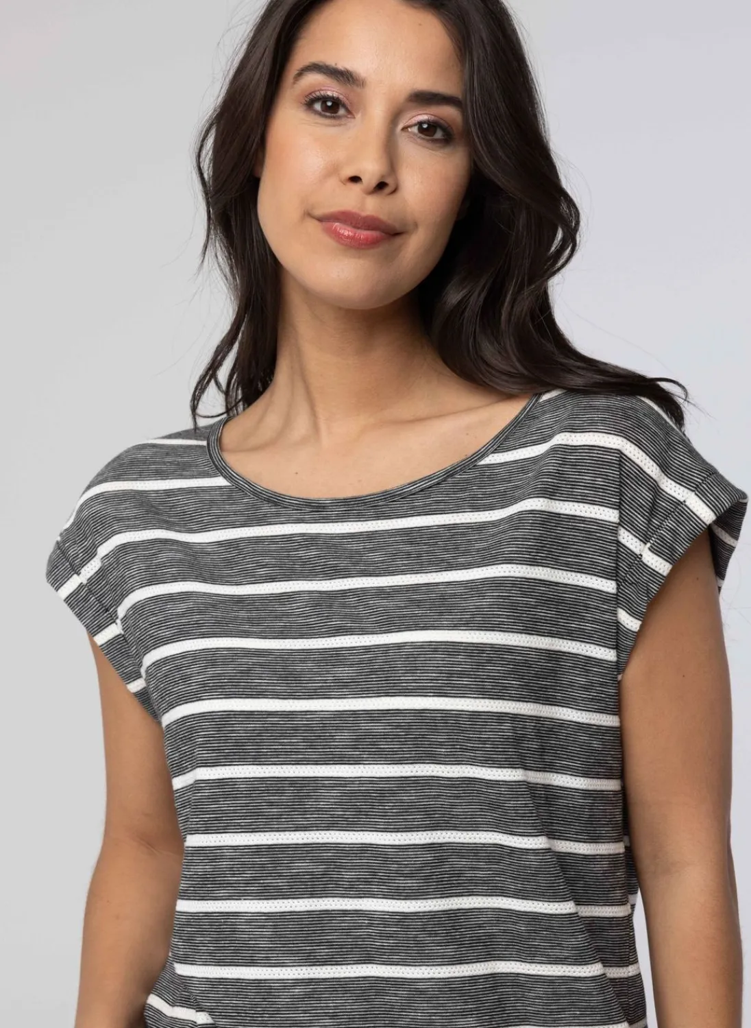 Gestreept Shirt Wit-Norah Sale