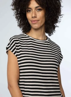 Gestreept Shirt Zwart/Ecru-Norah Best