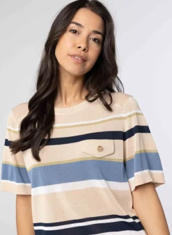 Gestreepte Trui Met Borstzak-Norah