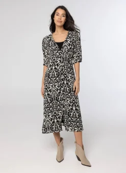 Jurk Met Print Wit-Norah Clearance