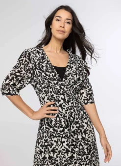 Jurk Met Print Wit-Norah Clearance