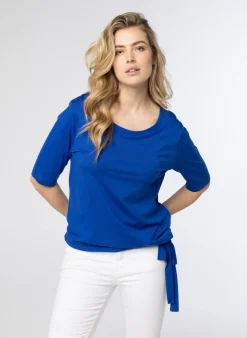 Kobalt Shirt Met Strik-Norah Best