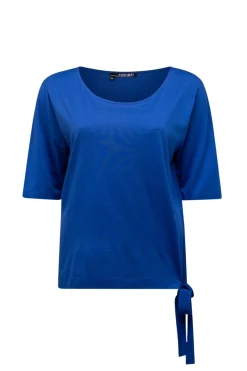 Kobalt Shirt Met Strik-Norah Best