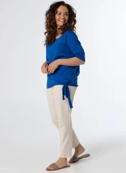 Kobalt Shirt Met Strik-Norah Best