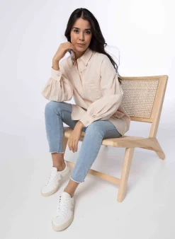 Lange Blouse Met Pofmouwen-Norah Hot