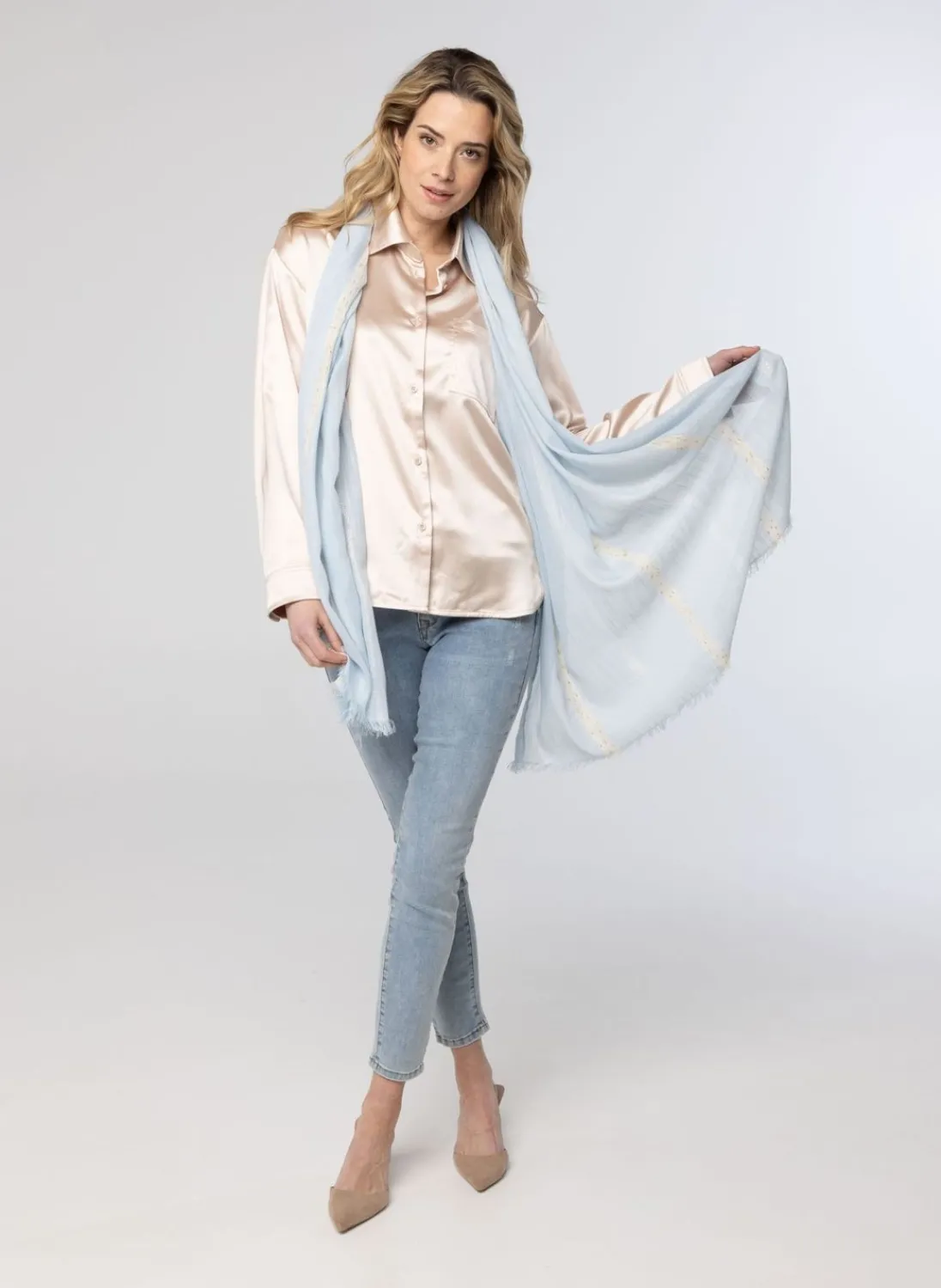 Licht E Sjaal Met Glitters-Norah Clearance