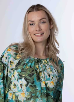 Meerkleurig Shirt Met Pofmouwen-Norah Best