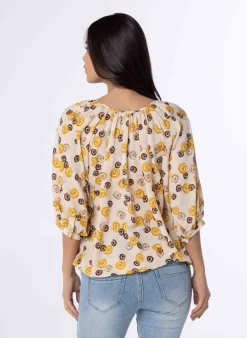 Meerkleurige Blouse Met Pofmouwen-Norah Best