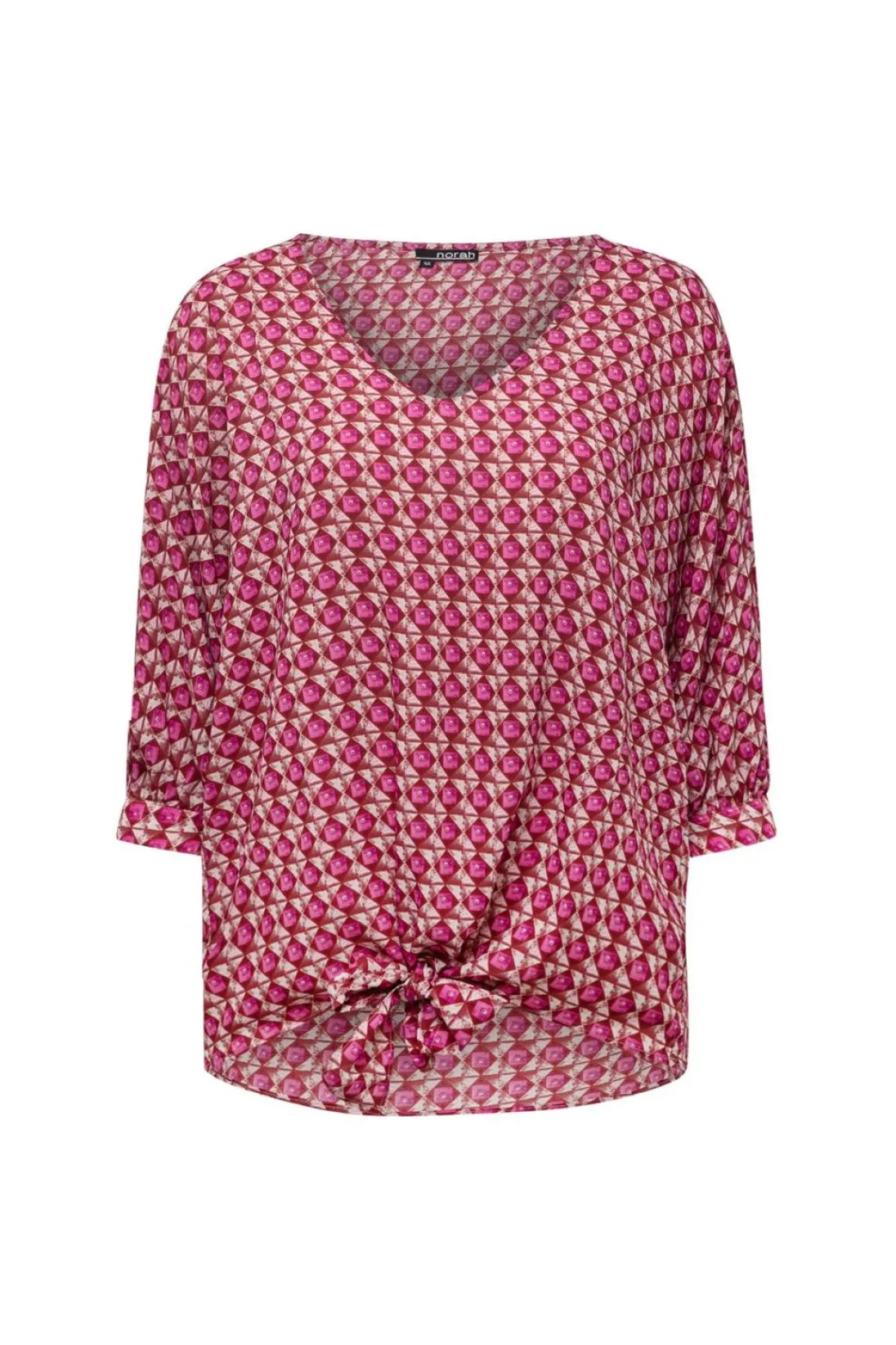 Meerkleurige Blouse Met Strik-Norah