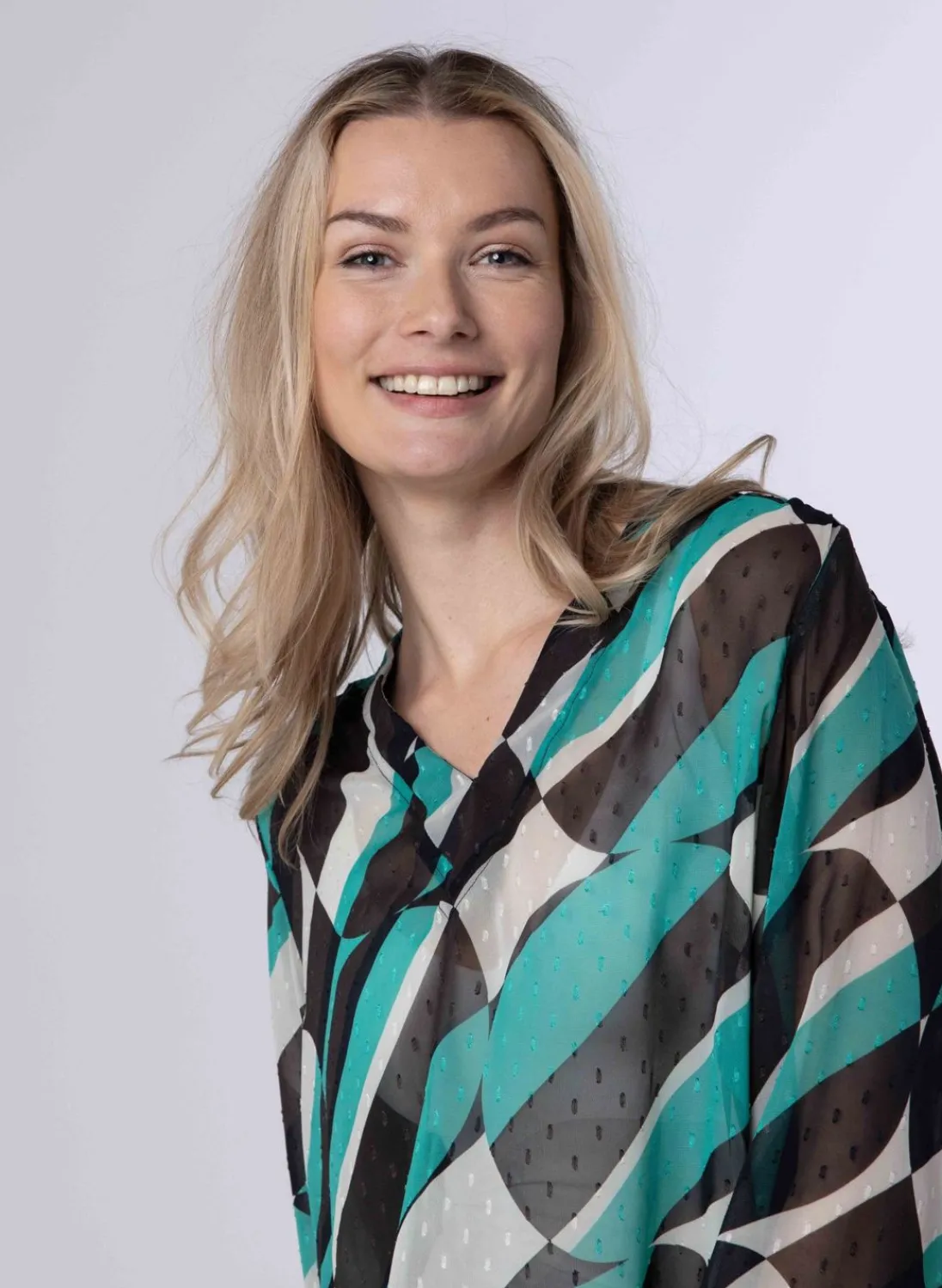 Meerkleurige Transparante Blouse-Norah Outlet