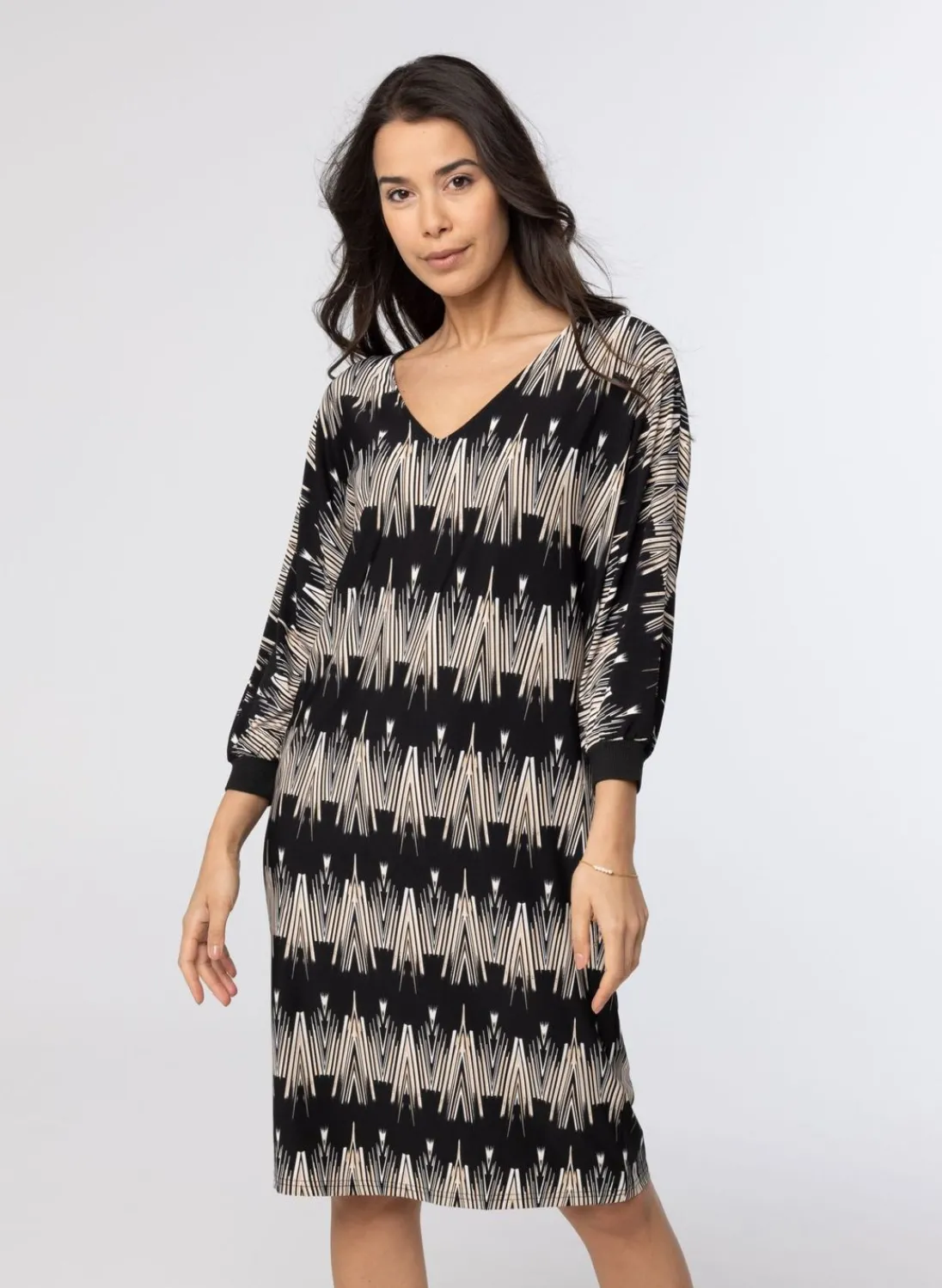 Midi Jurk Beige-Norah Clearance