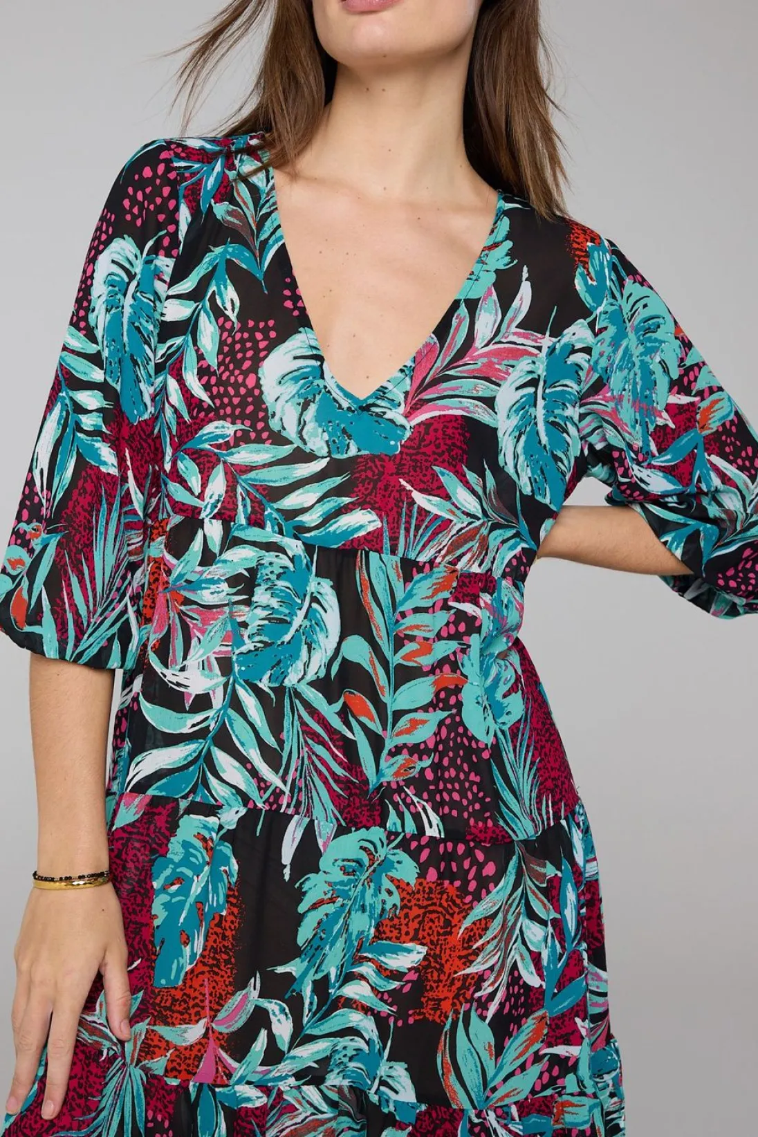 Midi Jurk Meerkleurig-Norah Discount