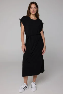 Midi Jurk Met Koordjes-Norah New