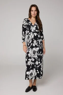 Midi Overslagjurk /Wit-Norah New