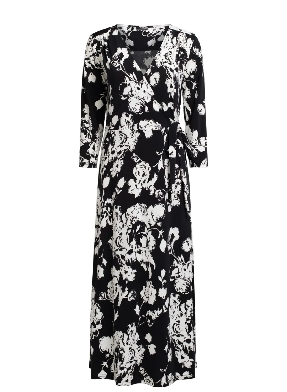 Midi Overslagjurk /Wit-Norah New