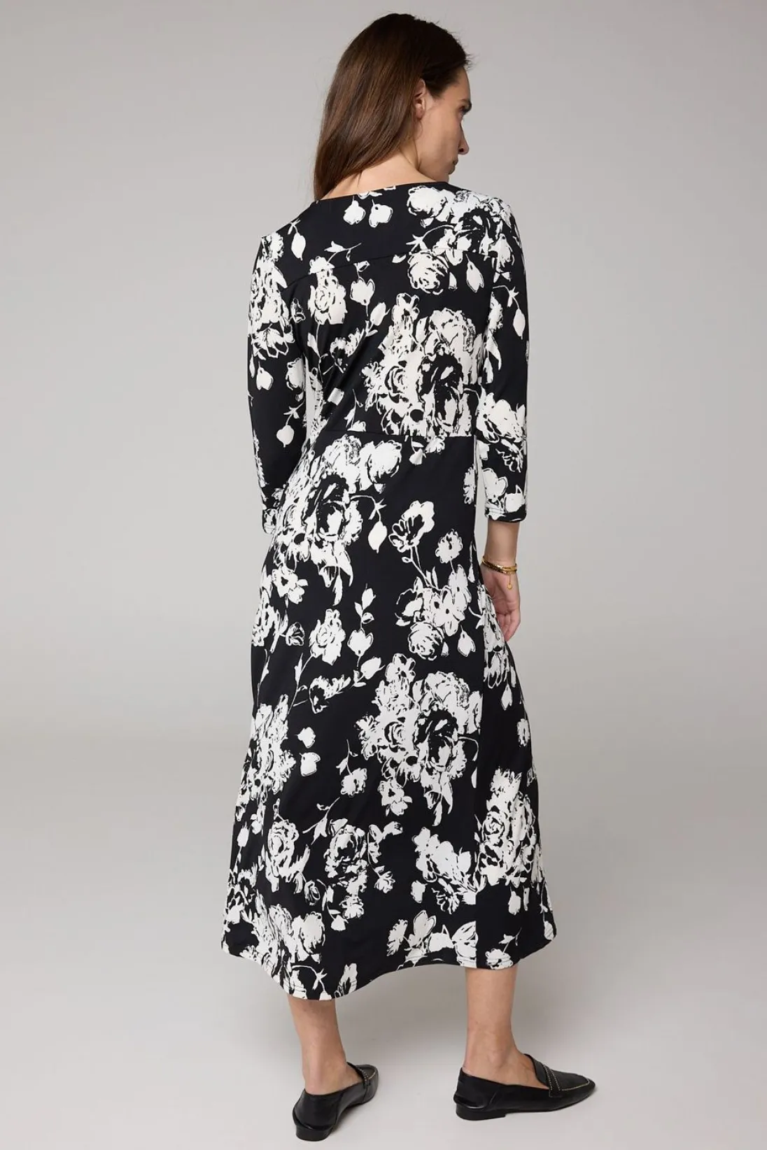 Midi Overslagjurk /Wit-Norah New