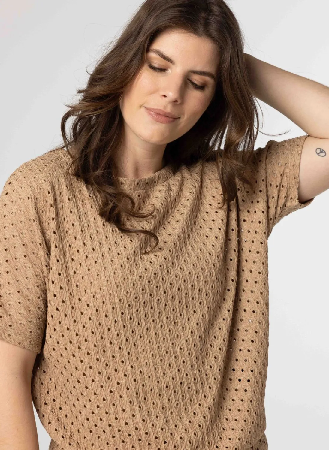 Opengewerkt Shirt-Norah