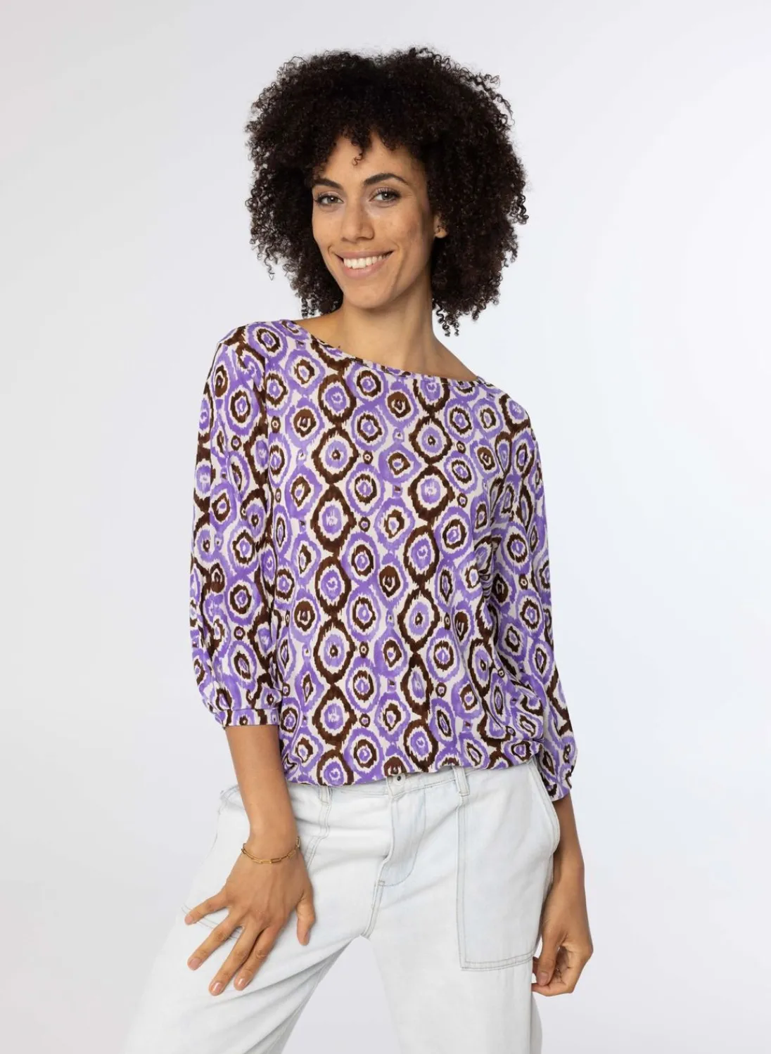 Paars Shirt Met Grafische Print-Norah Discount