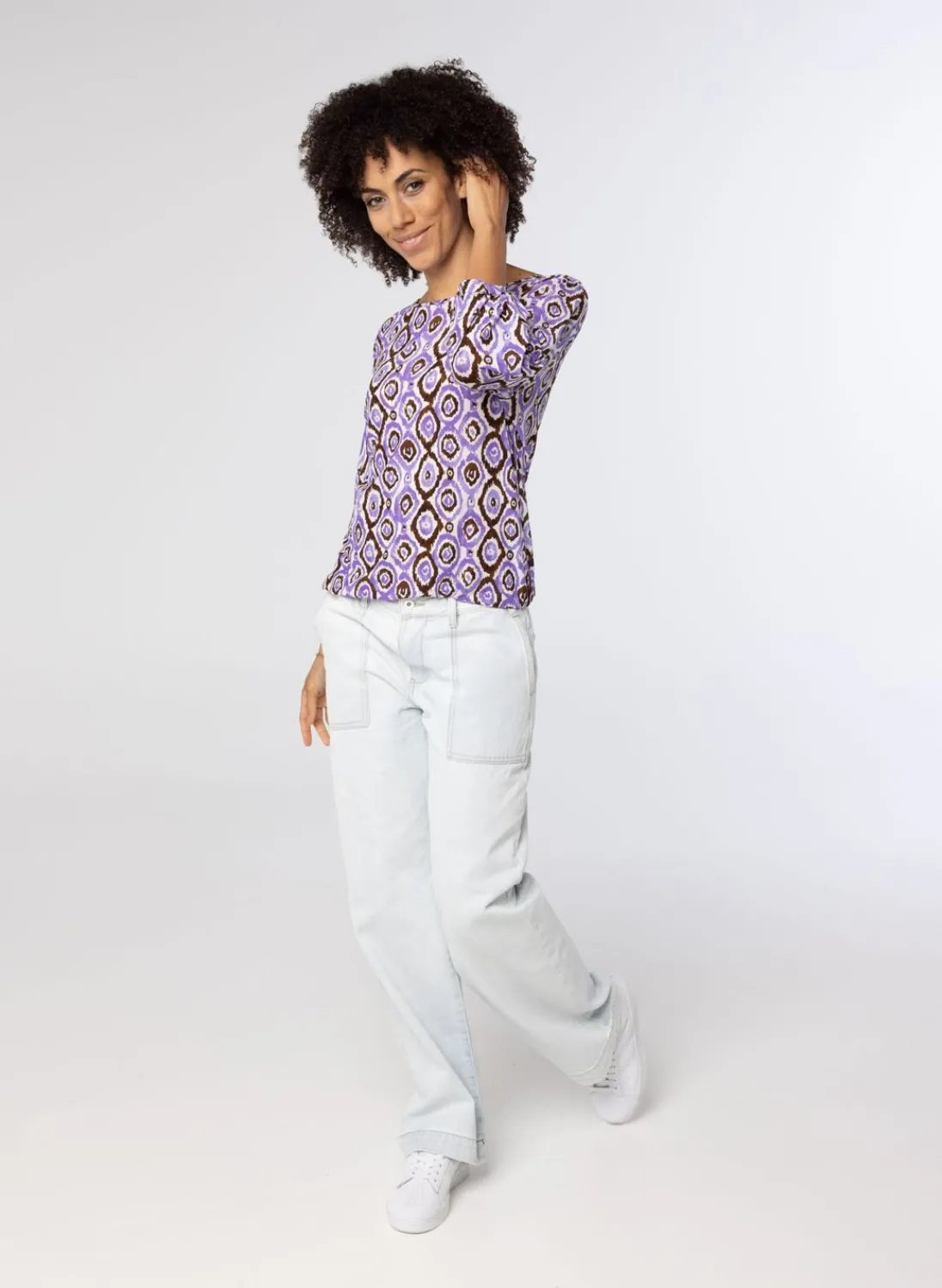 Paars Shirt Met Grafische Print-Norah Discount