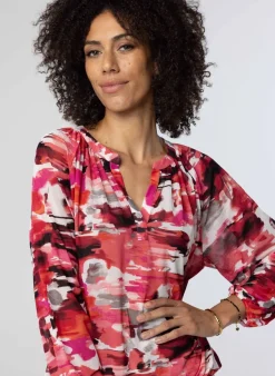 Rode Blouse Met Print-Norah Outlet