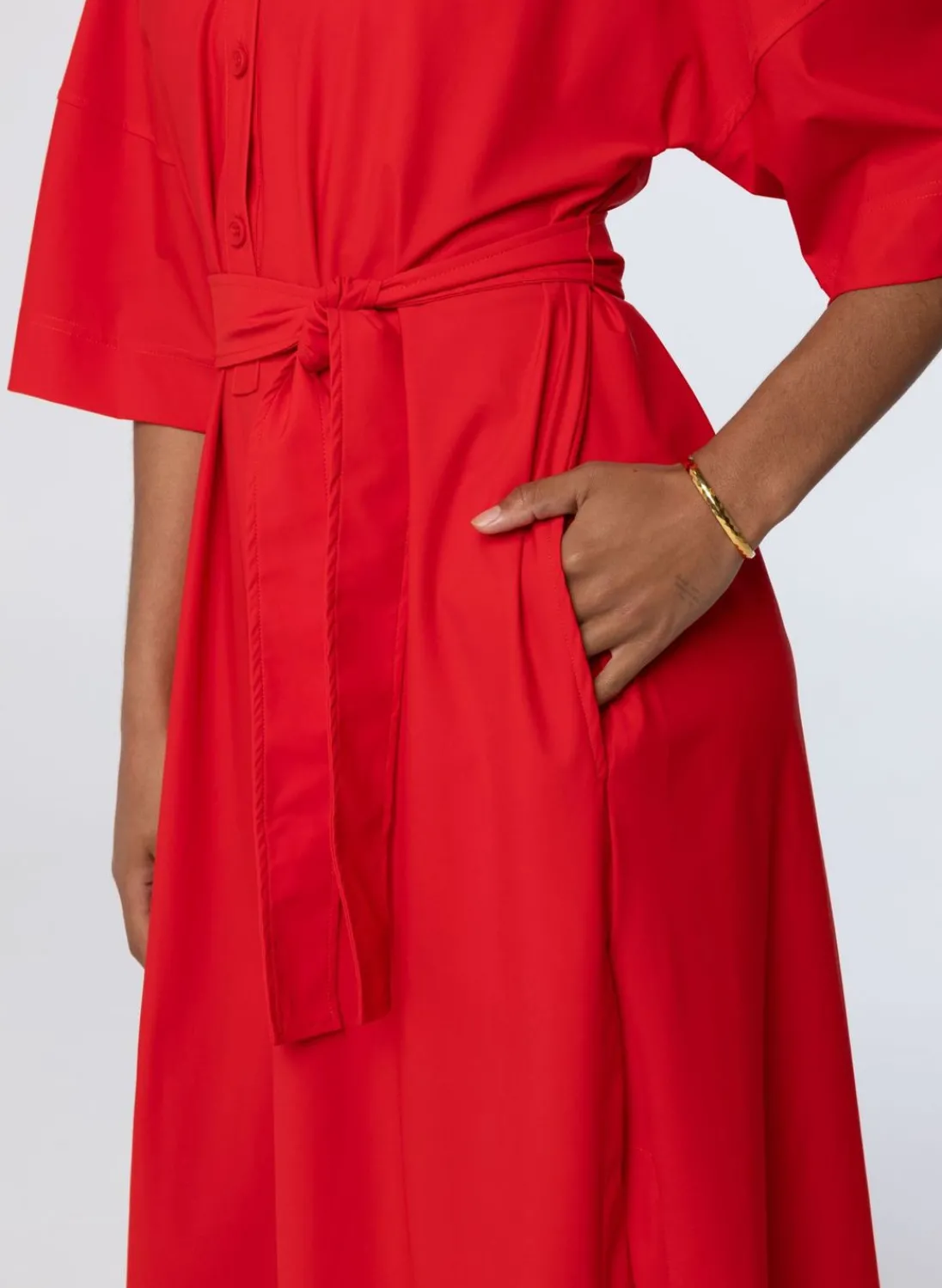 Rode Maxi Jurk-Norah Online