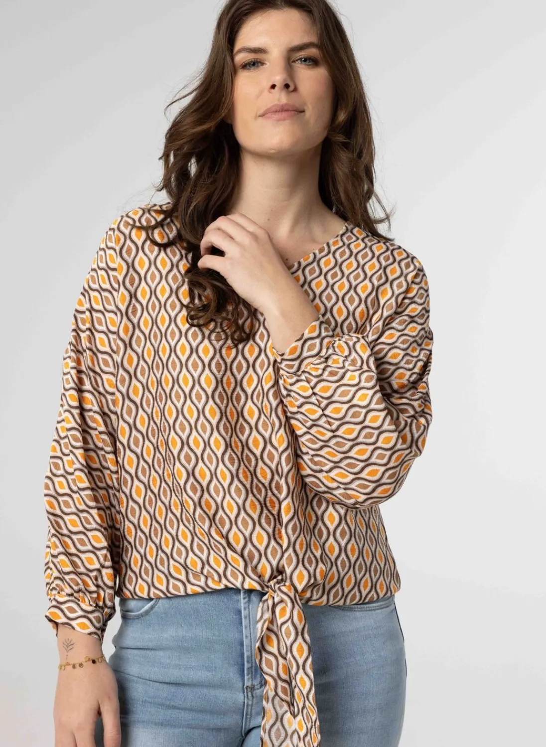 Shirt Met Strikdetail-Norah Hot
