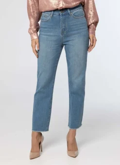 Spijkerbroek Met Rafelrand-Norah Outlet