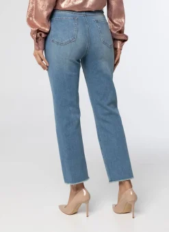 Spijkerbroek Met Rafelrand-Norah Outlet