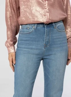 Spijkerbroek Met Rafelrand-Norah Outlet