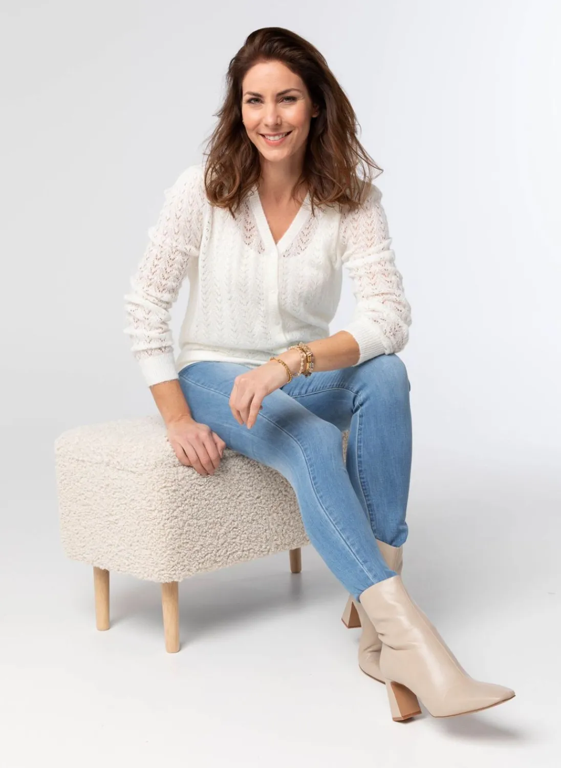 Zacht Vest Met Gebreid Patroon-Norah Best