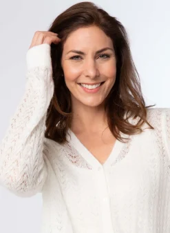 Zacht Vest Met Gebreid Patroon-Norah Best