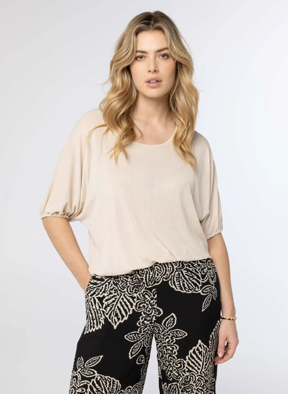 Zandkleurig Shirt-Norah