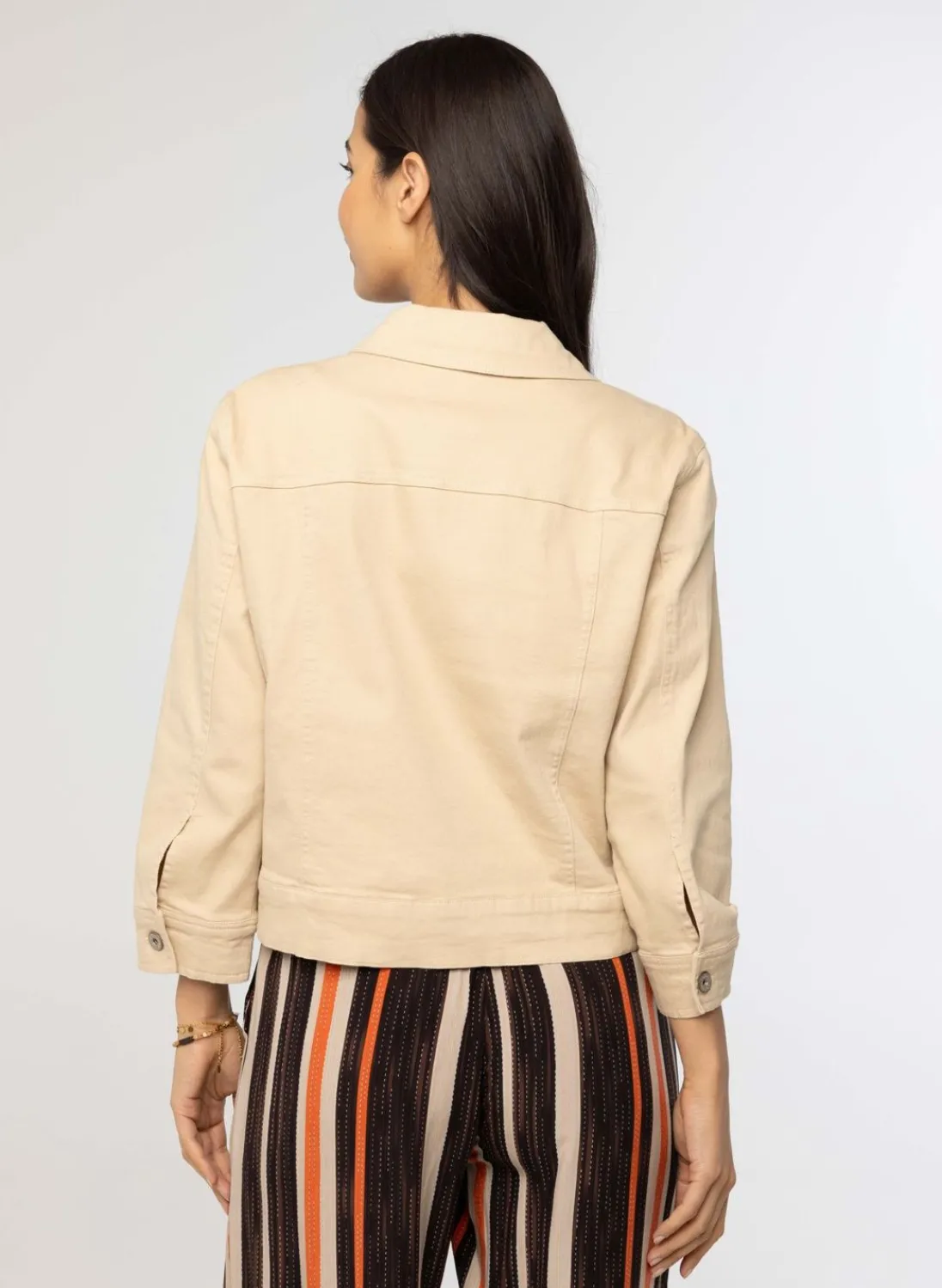 Zandkleurig Spijkerjack-Norah Best