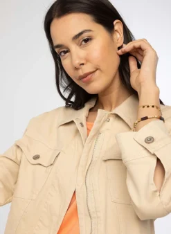 Zandkleurig Spijkerjack-Norah Best