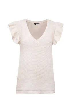 Zandkleurige Gebreide Trui-Norah New